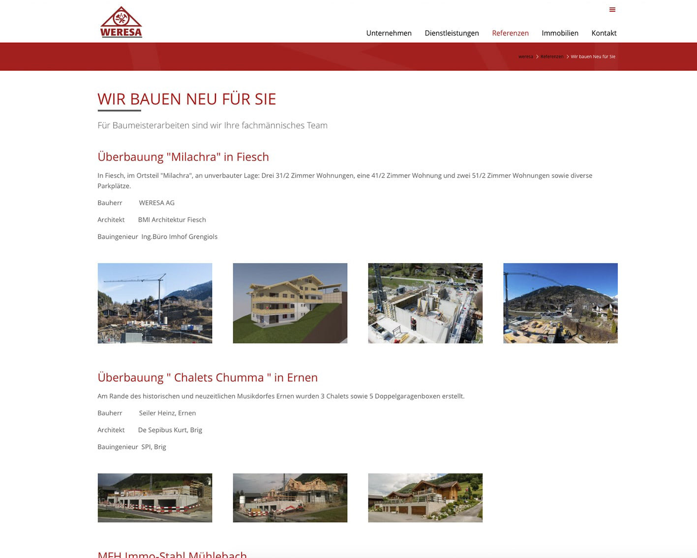 Website Weresa AG